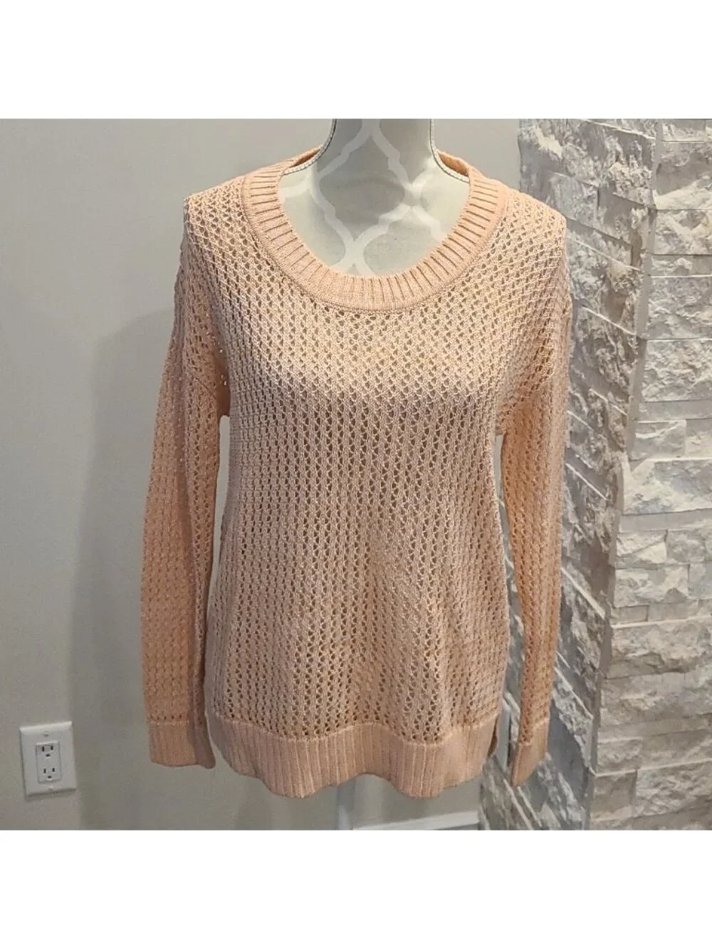 Eureka peach knit sweater